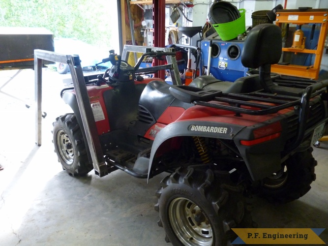 Alain B. Bombardier ATV loader | Bombardier ATV Loader left rear view