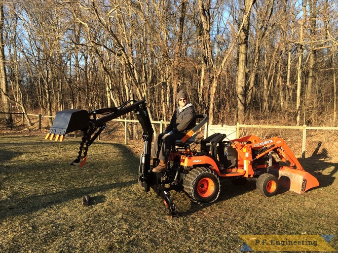 Mark J., Kubota BX2200 backhoe | Kubota BX2200 micro hoe with thumb by Mark J.