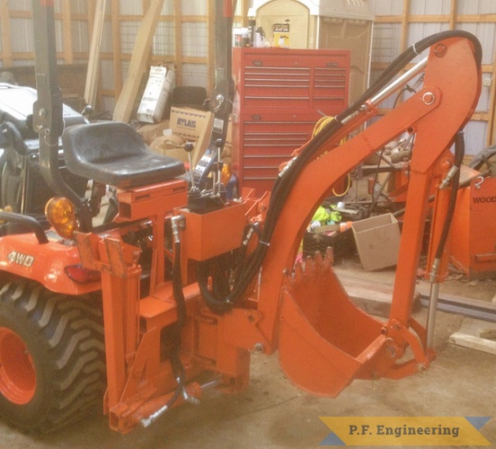 Rob A., Kubota BX2370 Micro Hoe in Hadley, MA | Kubota BX 2370 Micro Hoe boom curled by Rob A., Hadley, MA