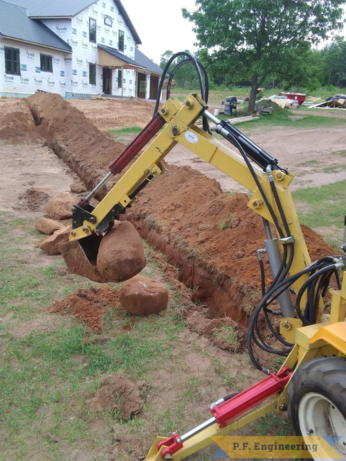 Jesse D. Micro Hoe Cub Cadet 1450 Coloma, WI | Jesse D., cub cadet1450 micro hoe trenching Coloma, WI