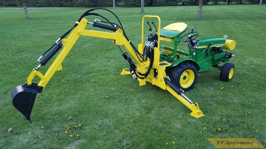 Frank B. in Hartfort, WI - Backhoe - John Deere 110 | JD 110 Micro Hoe left rear