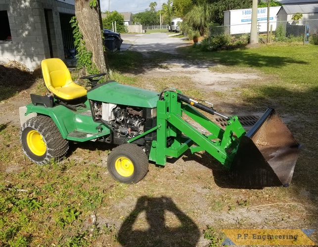 Ted L. Tarpon Springs, FL - John Deere 425 -  Pin-on Mini Payloader | Ted L. Tarpon Springs, FL JD 425 Mini Payloader