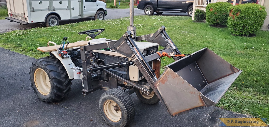 John S. in Rensselaer, NY, Bolens Iseki G152 Loader | John S. in Rensselaer, NY is building a loader and micro hoe for his Bolens Iseki G152