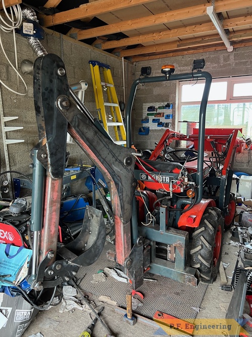 Robert B. in Ireland and his Kubota B6000 Micro Hoe | Robert B. in Ireland building his micro hoe for a Kubota B6000 trenching bucket attached