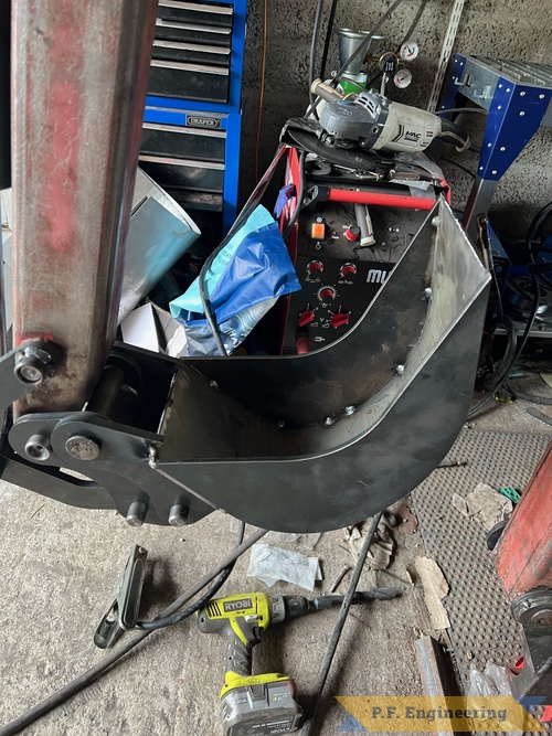 Robert B. in Ireland and his Kubota B6000 Micro Hoe | Robert B. in Ireland building his micro hoe for a Kubota B6000 trenching bucket