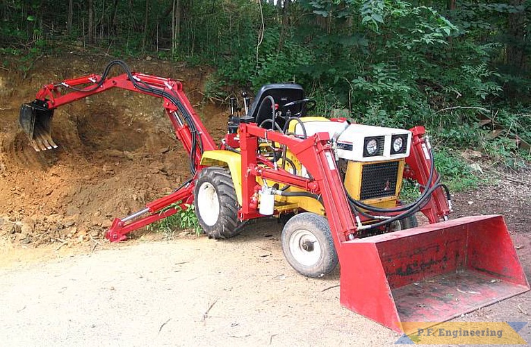 Mike P. from Schwenksville, PA built this Micro Hoe (and loader) for his Cub Cadet 149 garden tractor, nice work Mike! | Cub Cadet 149 garden tractor Micro Hoe_1