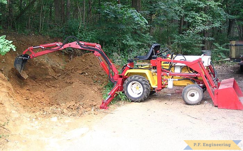 Mike P. from Schwenksville, PA built this Micro Hoe (and loader) for his Cub Cadet 149 garden tractor, nice work Mike! | Cub Cadet 149 garden tractor Micro Hoe_2