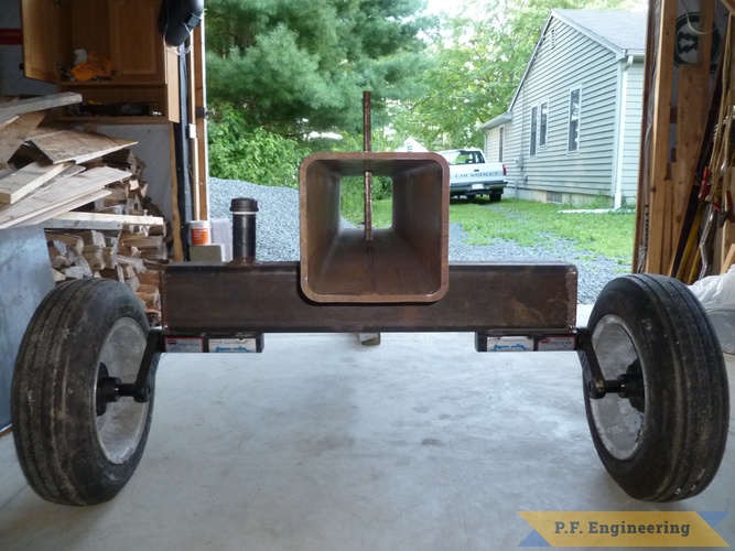 log_splitter | log splitter main trunk rear view through the tube