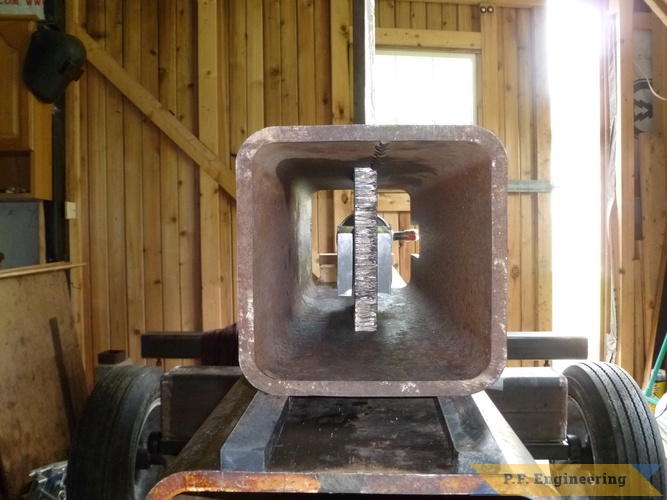 log_splitter | log splitter wedge shuttle with wedge installed