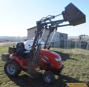 simplicity garden tractor loader right front