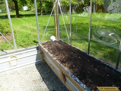 inside view with walls up.palram 6x10 greenhouse project