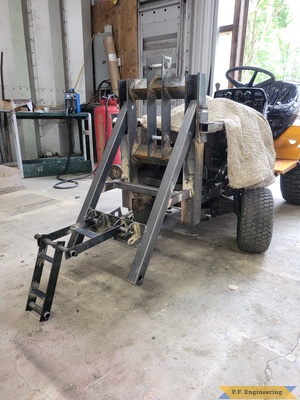 Clay L. in Ashland City, TN building the Pin On loader with Simplicity Sunstar tractor