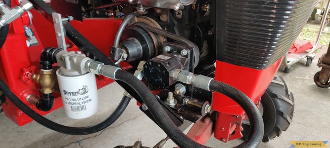 Don A. and his Wheelhorse 310-8 loader in Thibodaux, LA hydraulic pump mounting