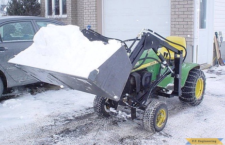 John Deere 300 garden tractor front end loader_2