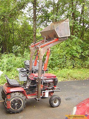 Wheel Horse 310-8 garden tractor loader_2