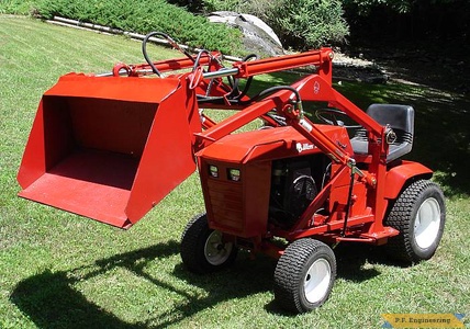 Wheel Horse C120 Raider 10 garden tractor loader_1