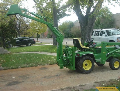 John Deere 318 garden tractor Micro Hoe_4