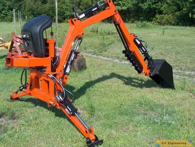 Kubota L3410 compact tractor Micro Hoe_7