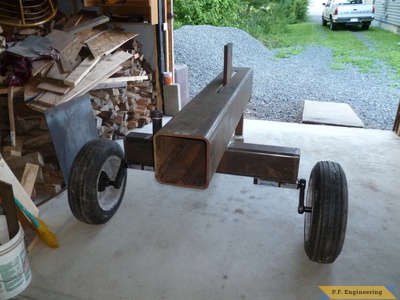 log splitter main trunk rear view