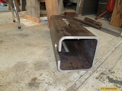 log splitter wedge shuttle rear view