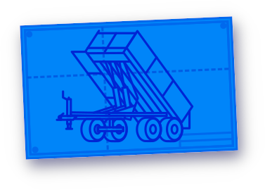 Small image of P.F. Engineering's Scissor-lift Dump Trailer Plans